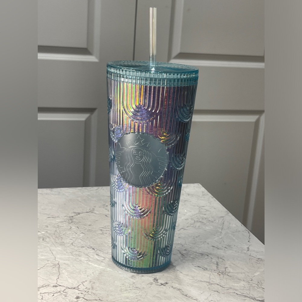 Rainbow Holographic Starbucks Tumbler